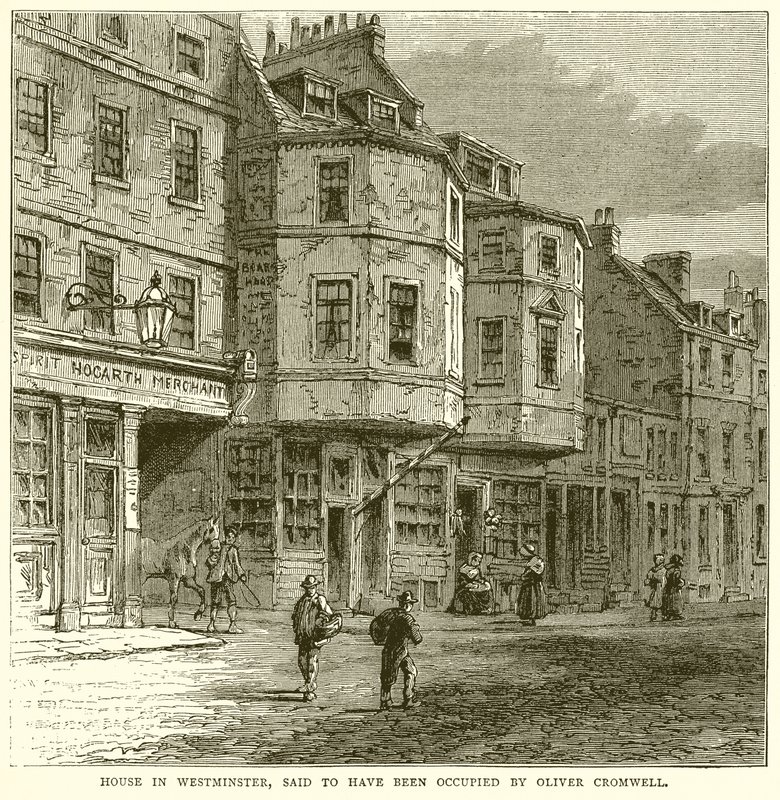 Casa en Westminster, se dice que fue ocupada por Oliver Cromwell de English School