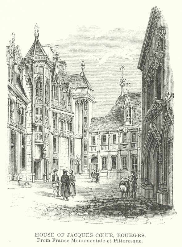 Casa de Jacques Coeur, Bourges (grabado) de English School
