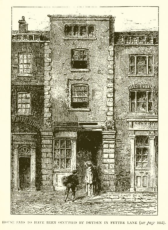 Casa que se dice fue ocupada por Dryden en Fetter Lane de English School