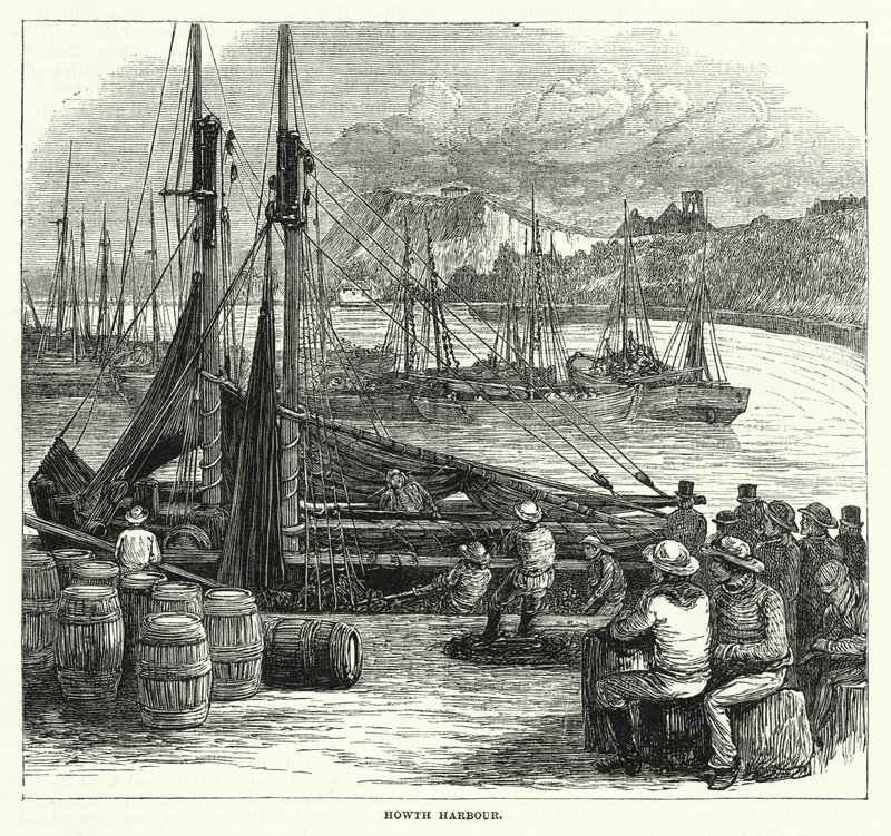 Puerto de Howth (grabado) de English School