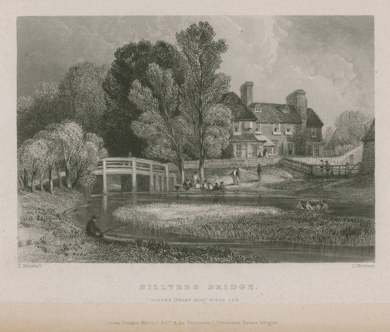 El ferry de Hughes sobre el Río Lea de English School