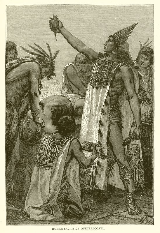 Sacrificio humano a Quetzalcóatl de English School