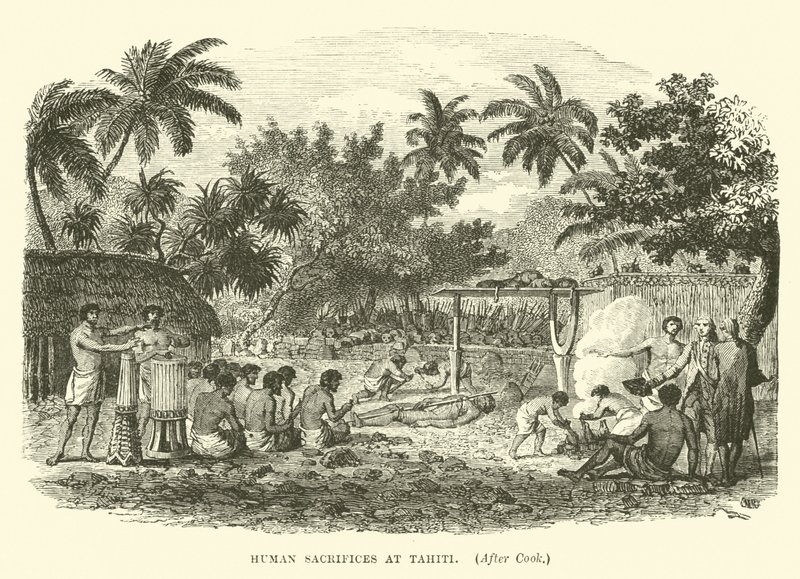 Sacrificios humanos en Tahití, después de Cook de English School