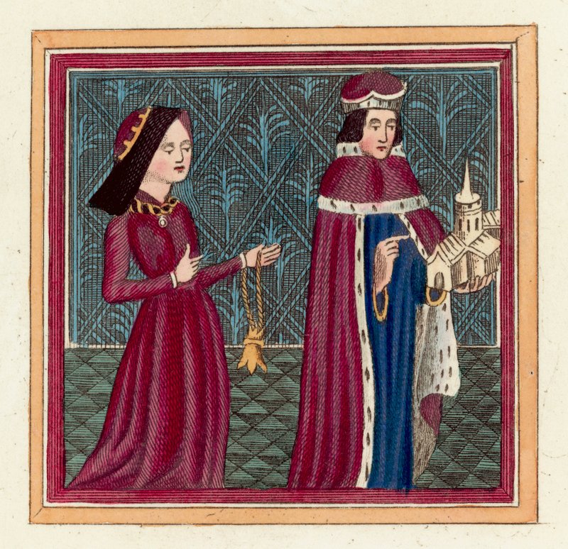 Humphrey Duque de Gloucester y su segunda esposa, Eleanor Cobham de English School