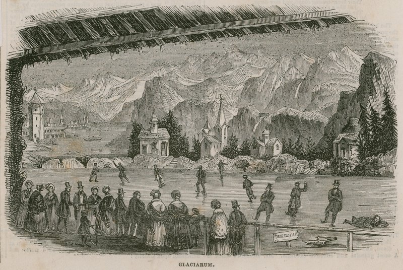 Pista de hielo, Baker Street Bazaar, King Street, Portman Square, Londres de English School