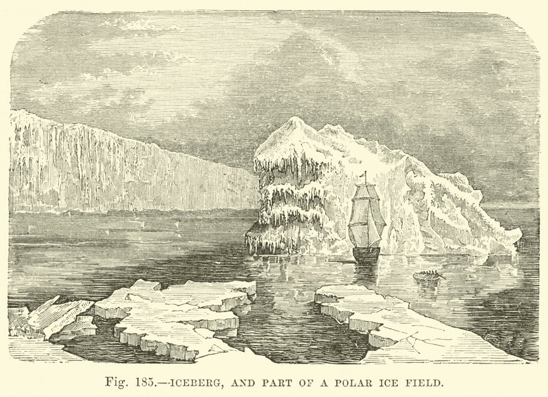 Iceberg y parte de un campo de hielo polar de English School
