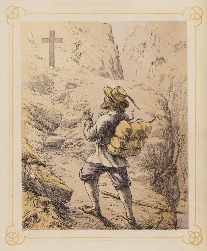 Ilustración para El progreso del peregrino de Bunyan (litografía) de English School