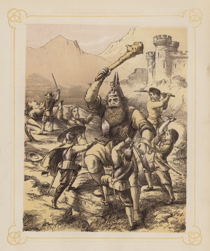 Ilustración para El progreso del peregrino de Bunyan (litografía) de English School