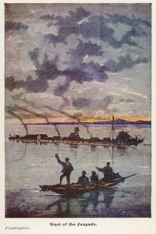 Ilustración para Ochocientas leguas en el Amazonas (litografia en color) de English School