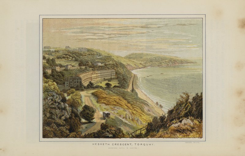 Ilustración para Guide to Torquay (cromolito) de English School