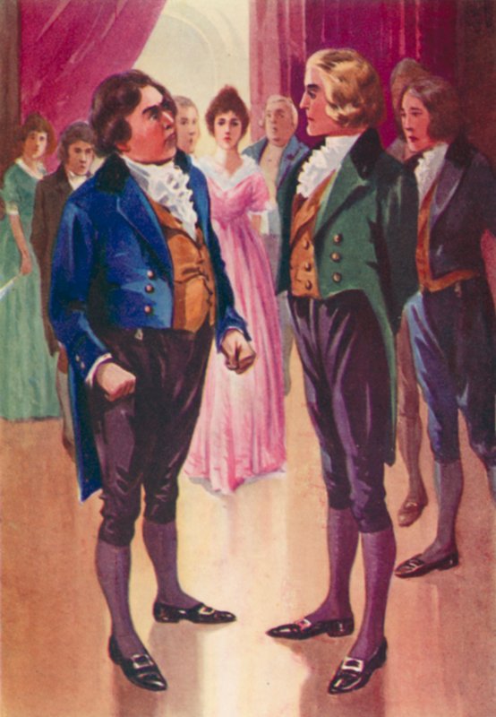 Ilustración para John Halifax Gentleman por Dinah Maria Mulock (litografía en color) de English School