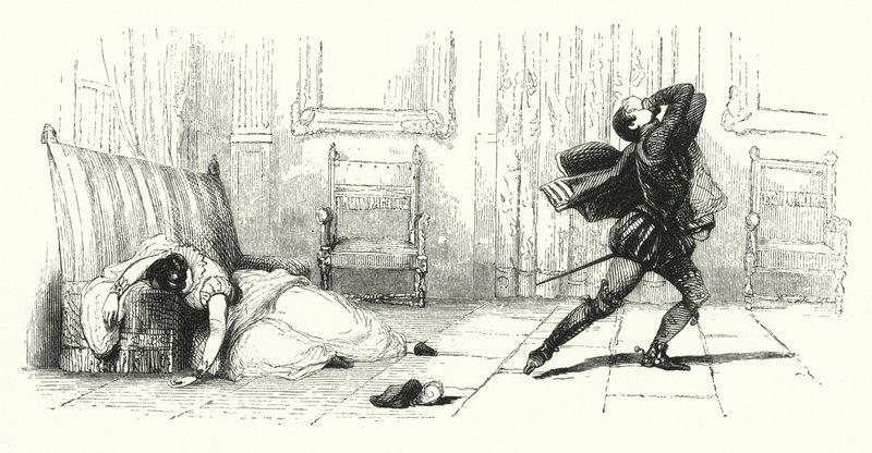 Ilustración para Los Hugonotes de Giacomo Meyerbeer (grabado) de English School