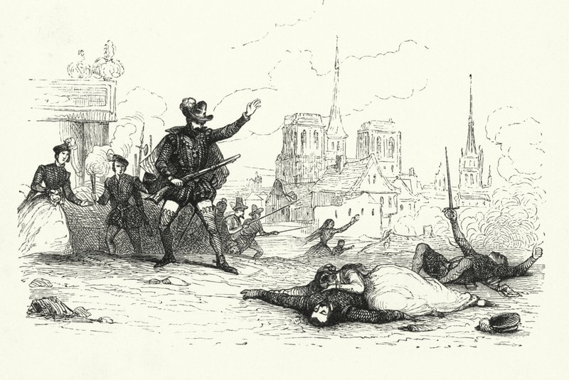 Ilustración para Los Hugonotes de Giacomo Meyerbeer (grabado) de English School