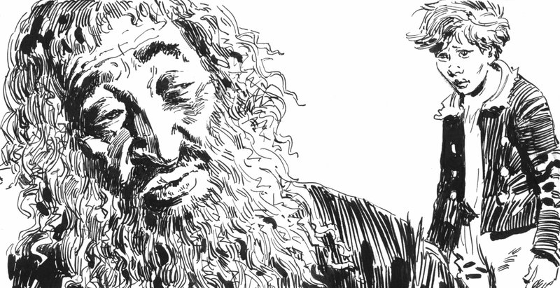 Ilustración para Oliver Twist de Charles Dickens (tinta y pluma) de English School