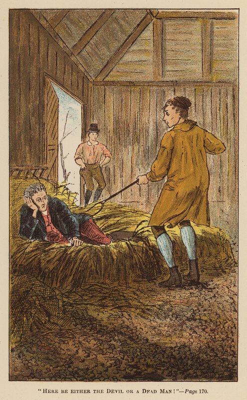 Ilustración para Las aventuras de Roderick Random de Tobias Smollett (litografía en color) de English School
