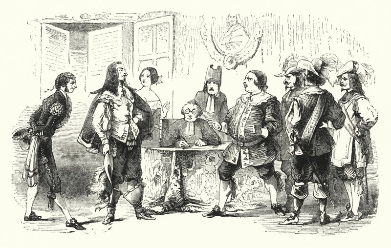 Ilustración de El barbero de Sevilla de Rossini de English School