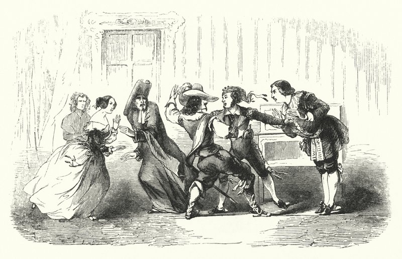 Ilustración para El barbero de Sevilla de Rossini de English School