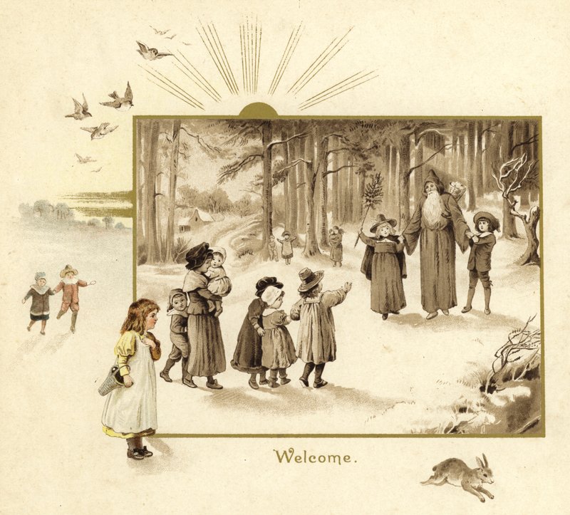 Ilustración para La Llegada de Papá Noel de English School