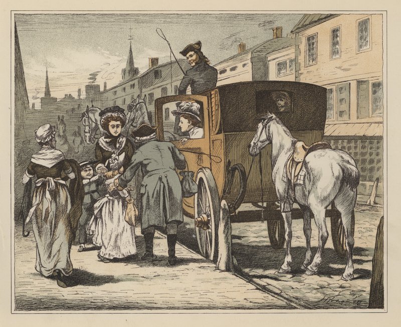 Ilustración para La Historia Divertida de John Gilpin de William Cowper de English School