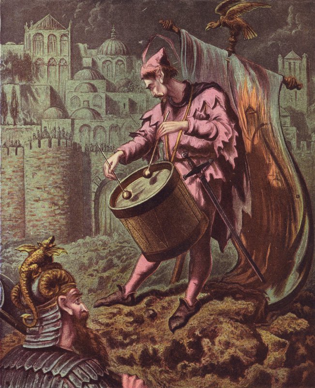 Ilustración de La guerra santa de John Bunyan (litografía en color) de English School