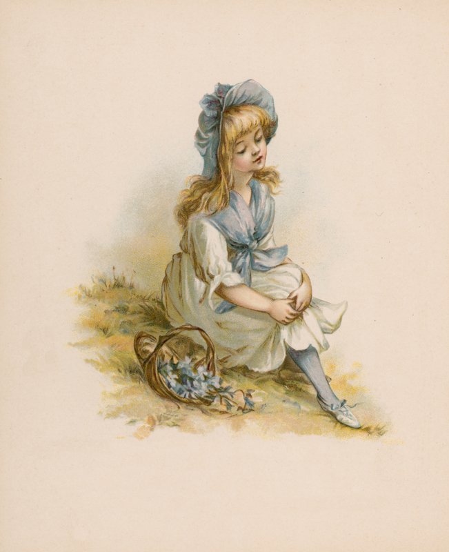 Ilustración para El lenguaje de las flores (cromolito) de English School