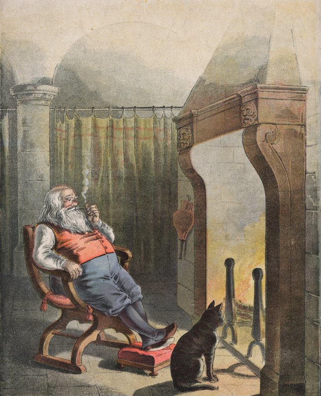 Ilustración para La noche antes de Navidad (cromolito) de English School
