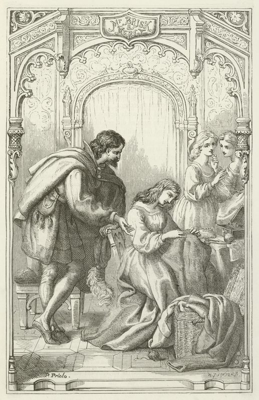 Ilustración para El progreso del peregrino de John Bunyan de English School