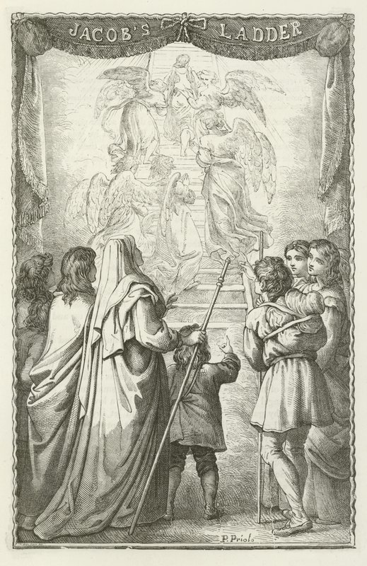 Ilustración para El progreso del peregrino de John Bunyan de English School