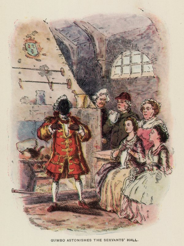 Ilustración para The Virginians de Thackeray (litografía) de English School