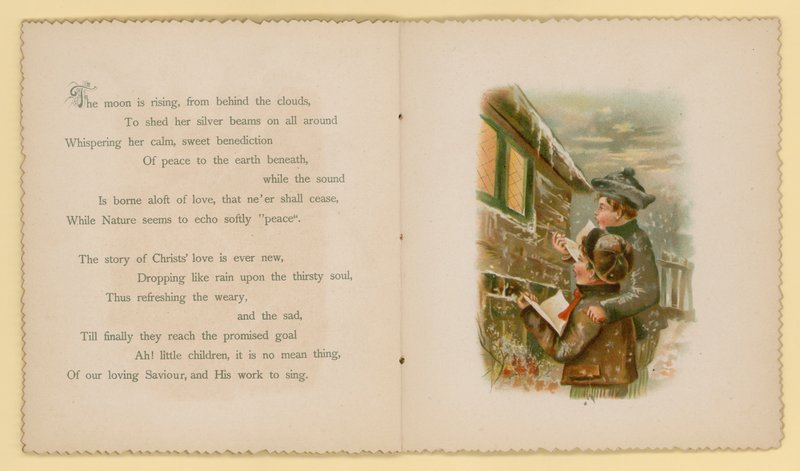 Ilustración para Tidings Of Joy de Dora Ross (litografía en color) de English School