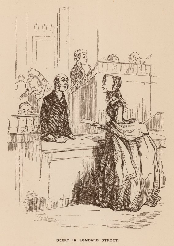 Ilustración para Vanity Fair de Thackeray (litografía) de English School