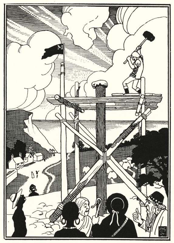 Ilustración para Las Aventuras del Barón Munchausen (grabado) de English School