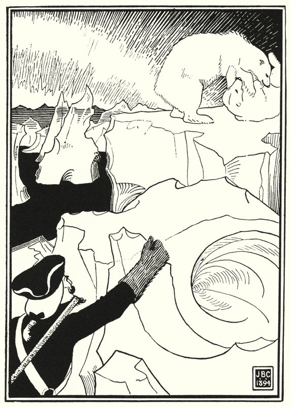 Ilustración para Las Aventuras del Barón Munchausen (grabado) de English School