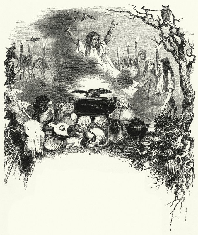 Ilustración para el ballet, La Sylphide de English School