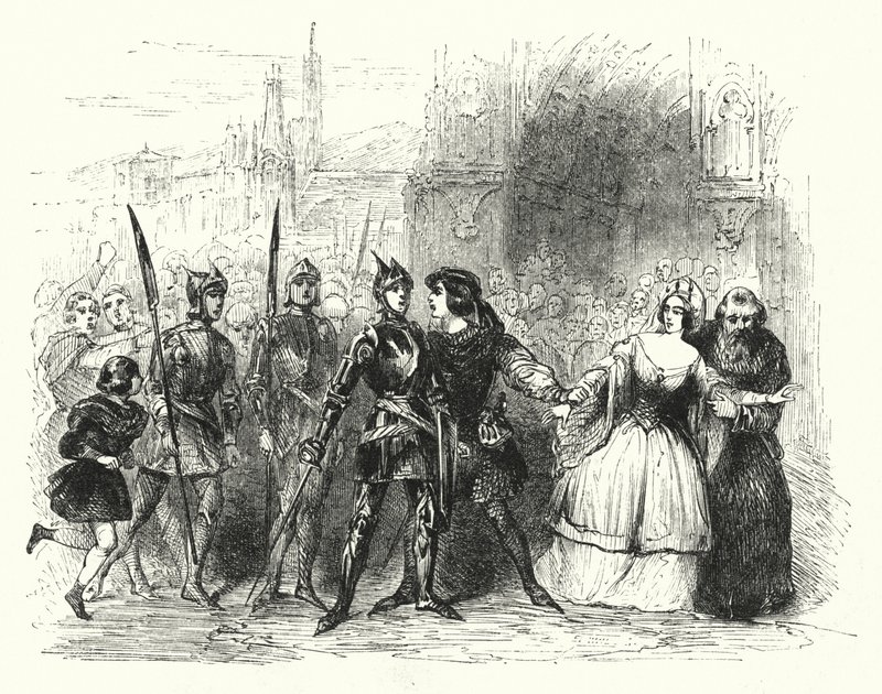 Ilustración para la ópera La Judía de Fromental Halévy de English School