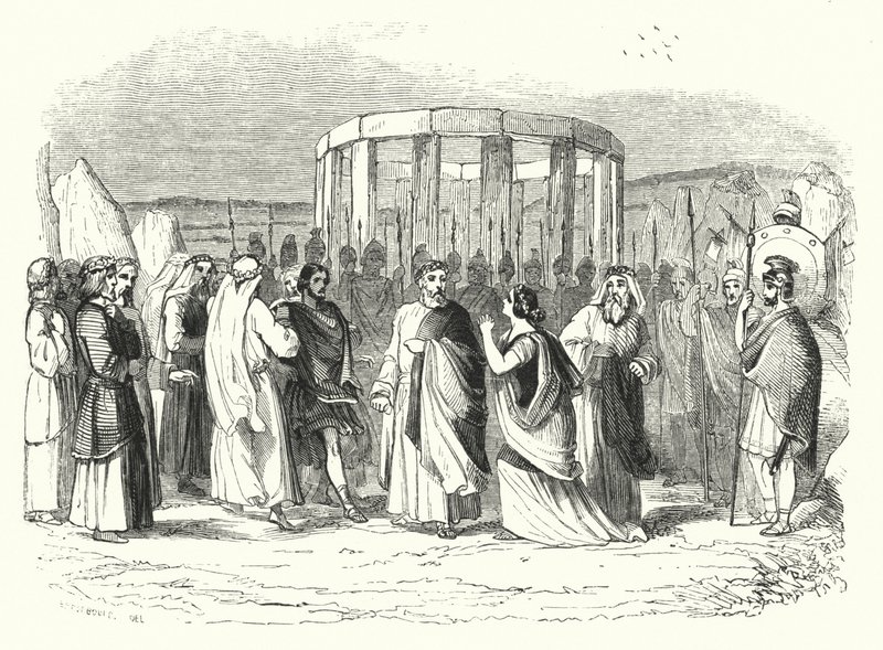 Ilustración de la ópera Norma, de Bellini de English School