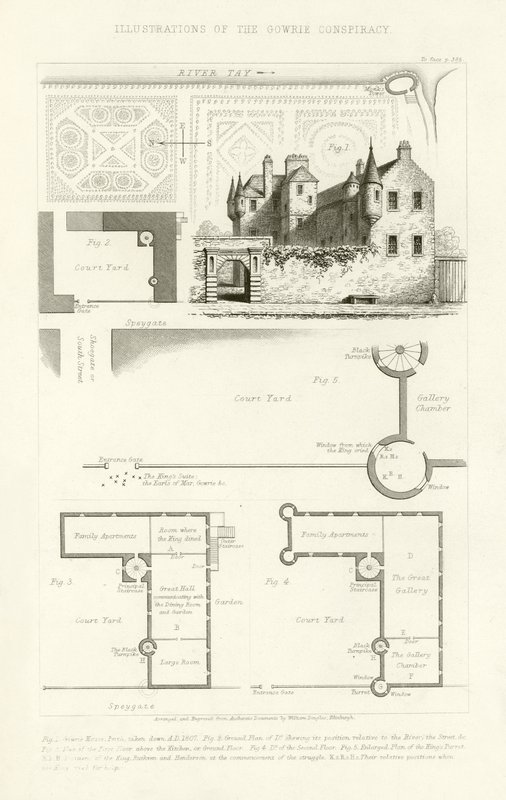 Ilustración de la Conspiración de Gowrie de English School