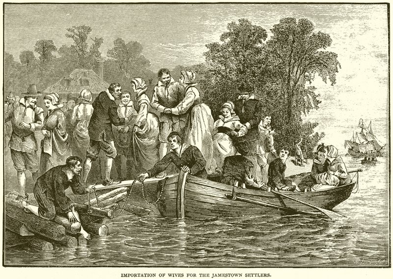 Importación de Esposas para los Colonos de Jamestown de English School