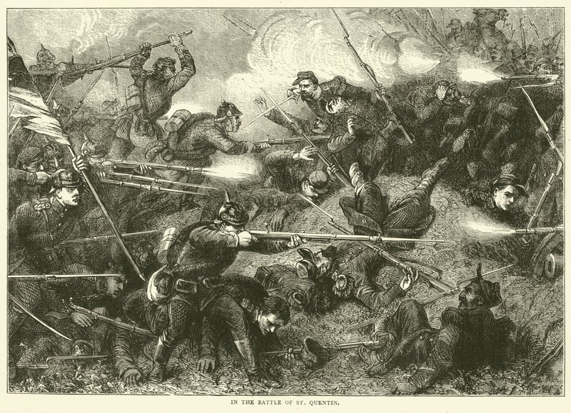 En la batalla de St Quentin, enero 1871 de English School