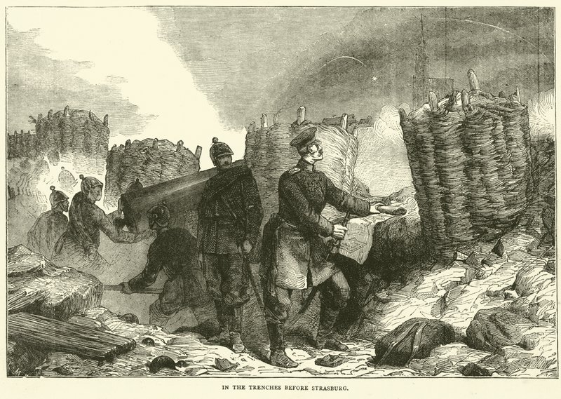 En las trincheras antes de Estrasburgo, septiembre 1870 de English School