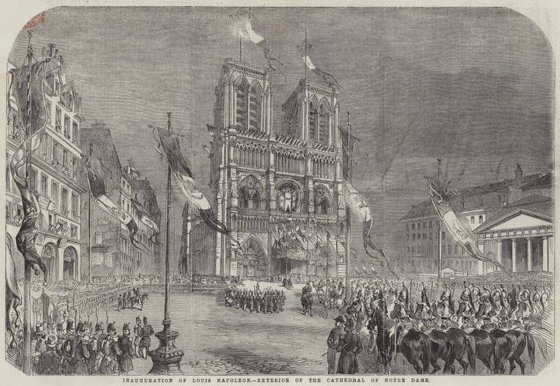 Inauguración de Luis Napoleón, Exterior de la Catedral de Notre Dame de English School