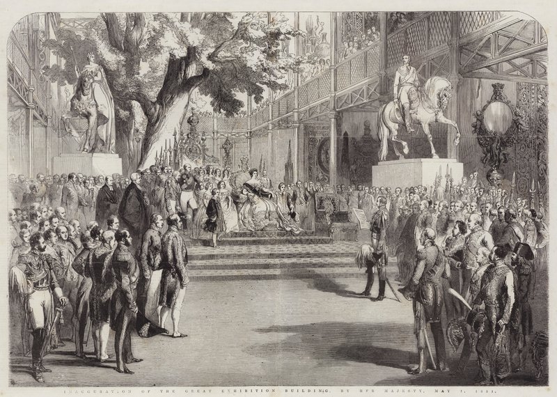 Inauguración del Edificio de la Gran Exposición, por Su Majestad de English School