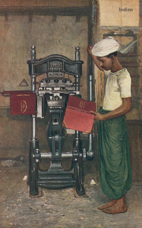 Operador de máquina indio de English School