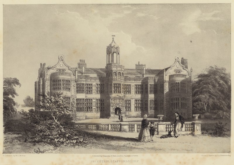 Ingestrie, Staffordshire (grabado) de English School
