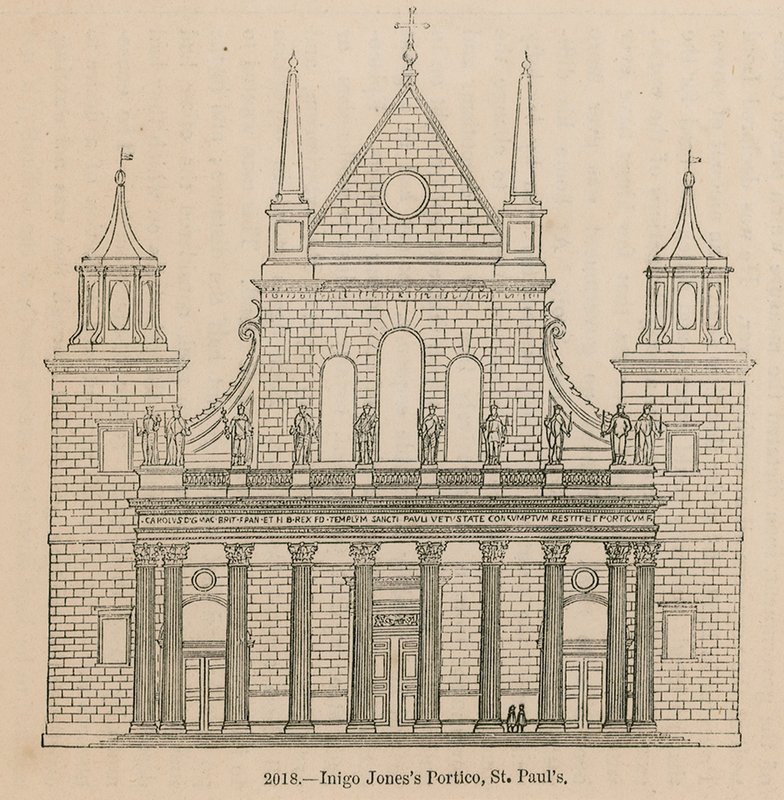 Pórtico de Inigo Jones, Catedral de San Pablo, Londres de English School