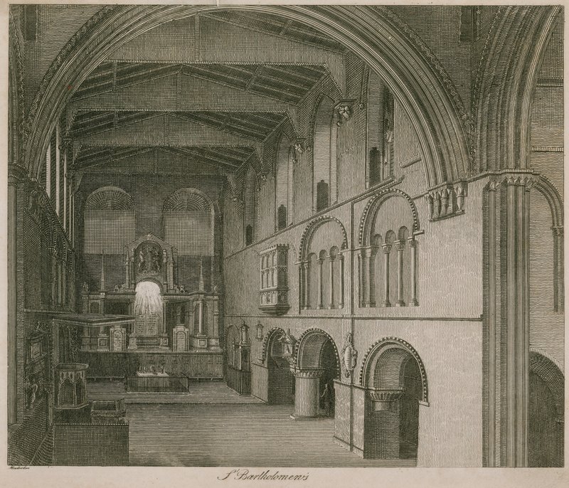 Interior de la Iglesia de St Bartholomew the Great de English School