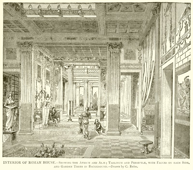 Interior de una casa romana de English School