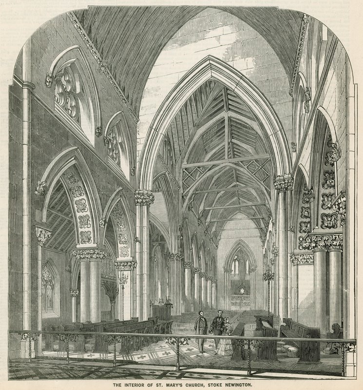 Interior de la Iglesia de Santa María en Stoke Newington de English School
