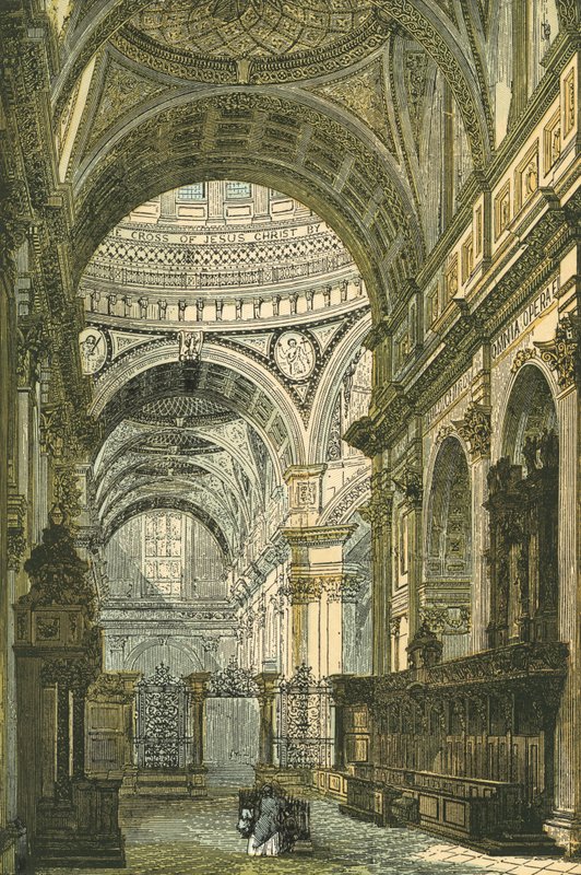 Interior de la Catedral de San Pablo, Londres de English School