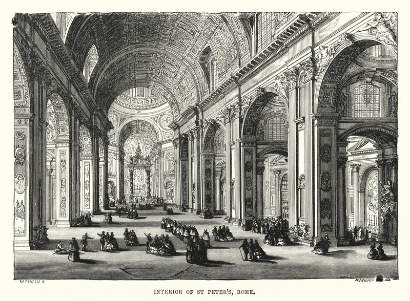 Interior de San Pedro, Roma de English School